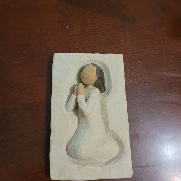 Willow Tree Angel On Knees In Prayer Wall/shelf Bless & Keep All Safe - Picture 2 of 3